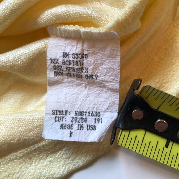 XOXO, Yellow, short sleeve, stretchy, women's top, Size Medium, Made in USA - Picture 6 of 6